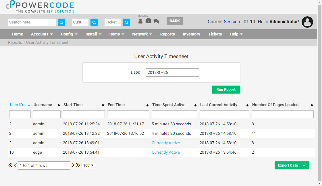 Web User Check In – Powercode