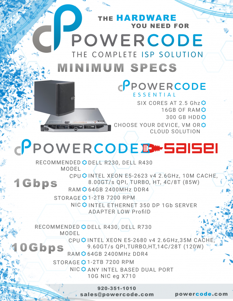 Server Specs One Pager Powercode